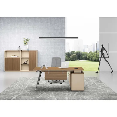 Бюро RFG Paris, 1800 х 1600 х 750 mm, ПДЧ 25 mm, орех и светлосиво