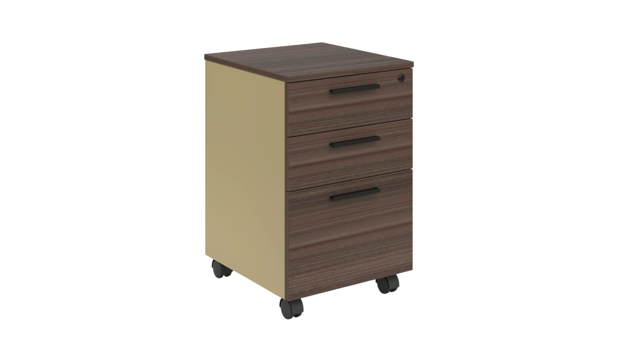 Контейнер за Бюро RFG Lisabon, 400 x 420 x 620 mm, ПДЧ, тъмен дъб и сиво