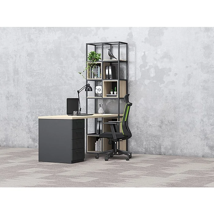 Стелаж RFG Boxi M, метален, 72 х 37 х 212 cm, черен