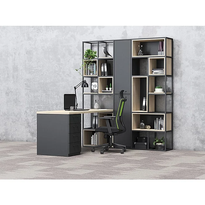 Стелаж RFG Boxi M, метален, 72 х 37 х 212 cm, черен