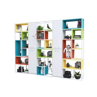 Стелаж RFG Boxi S, метален, 720 х 370 х 2120 mm, бял