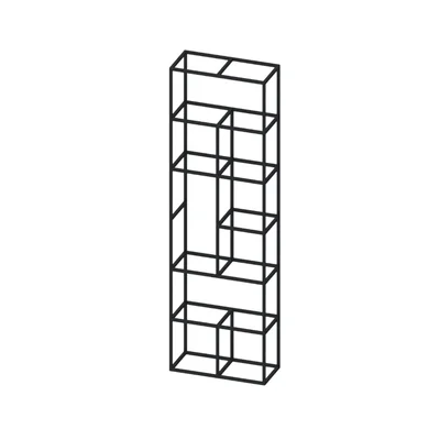 Стелаж RFG Boxi M, метален, 720 х 370 х 2120 mm, черен