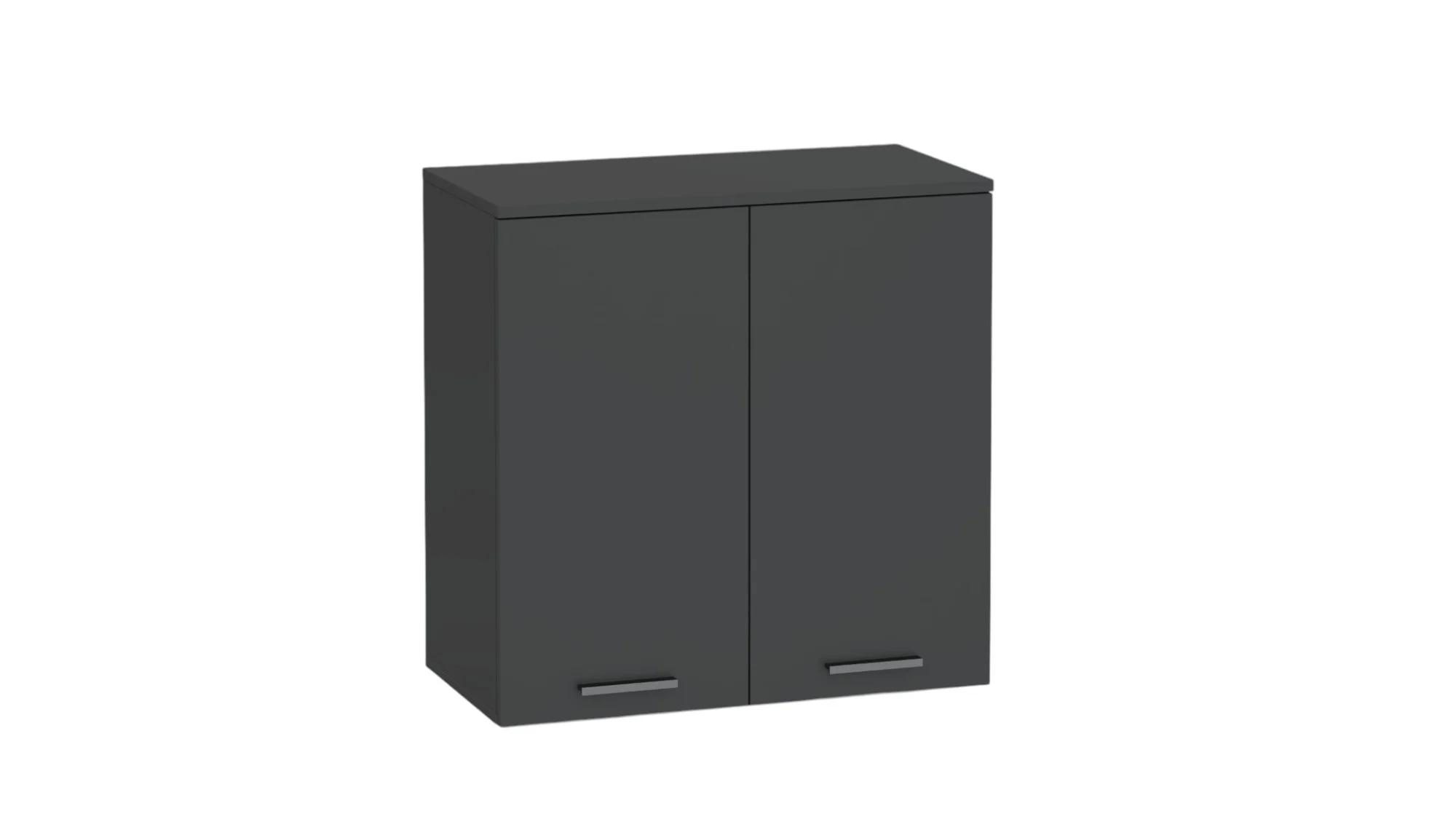 Шкаф RFG Boxi, двоен, с две врати, горен, 720 х 370 х 721 mm, ПДЧ, черен