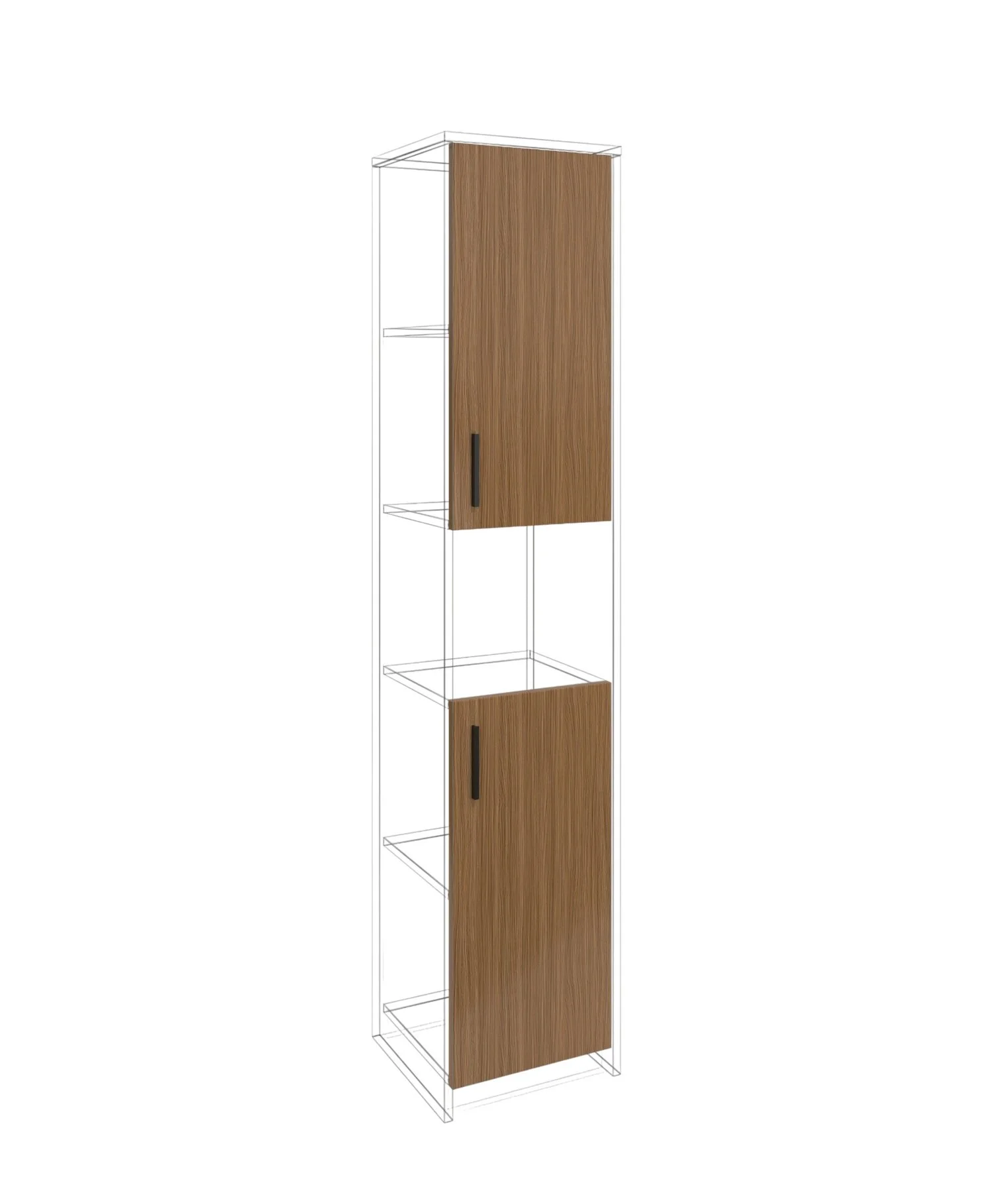 Врата RFG RV3 Parma S3, 380 х 18 х 760 mm, ПДЧ 18 mm, 2 броя в комплект, орех