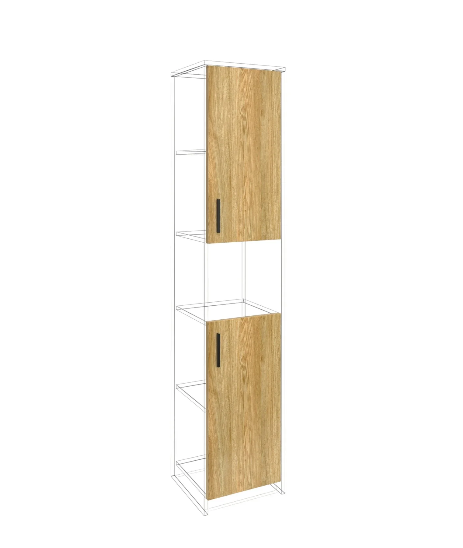 Врата RFG RV3 Monaco S3, 380 х 18 х 760 mm, ПДЧ 18 mm, 2 броя в комплект, бряст