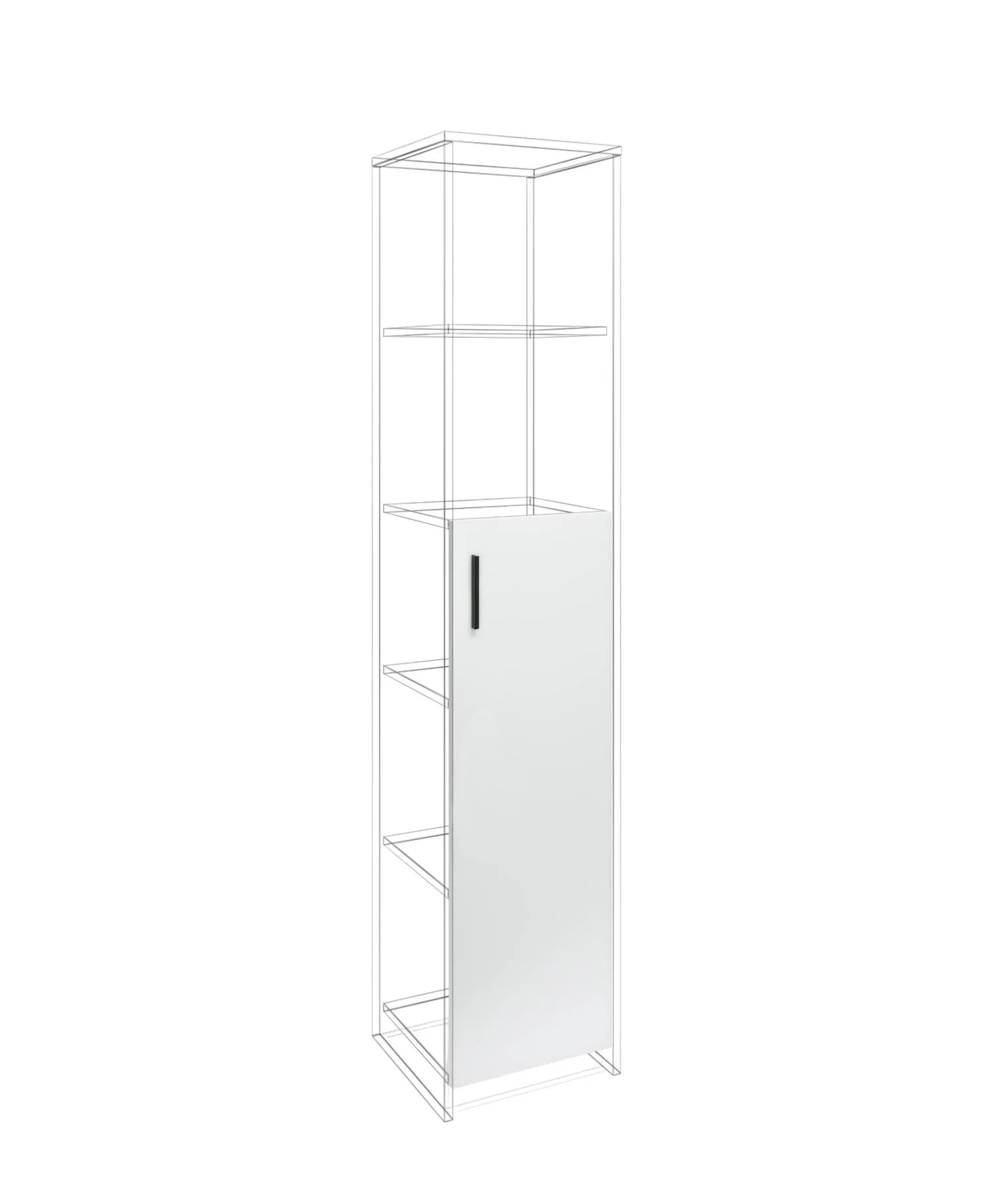 Врата RFG RV9 Monaco, 380 х 18 х 1100 mm, ПДЧ 18 mm, бяла