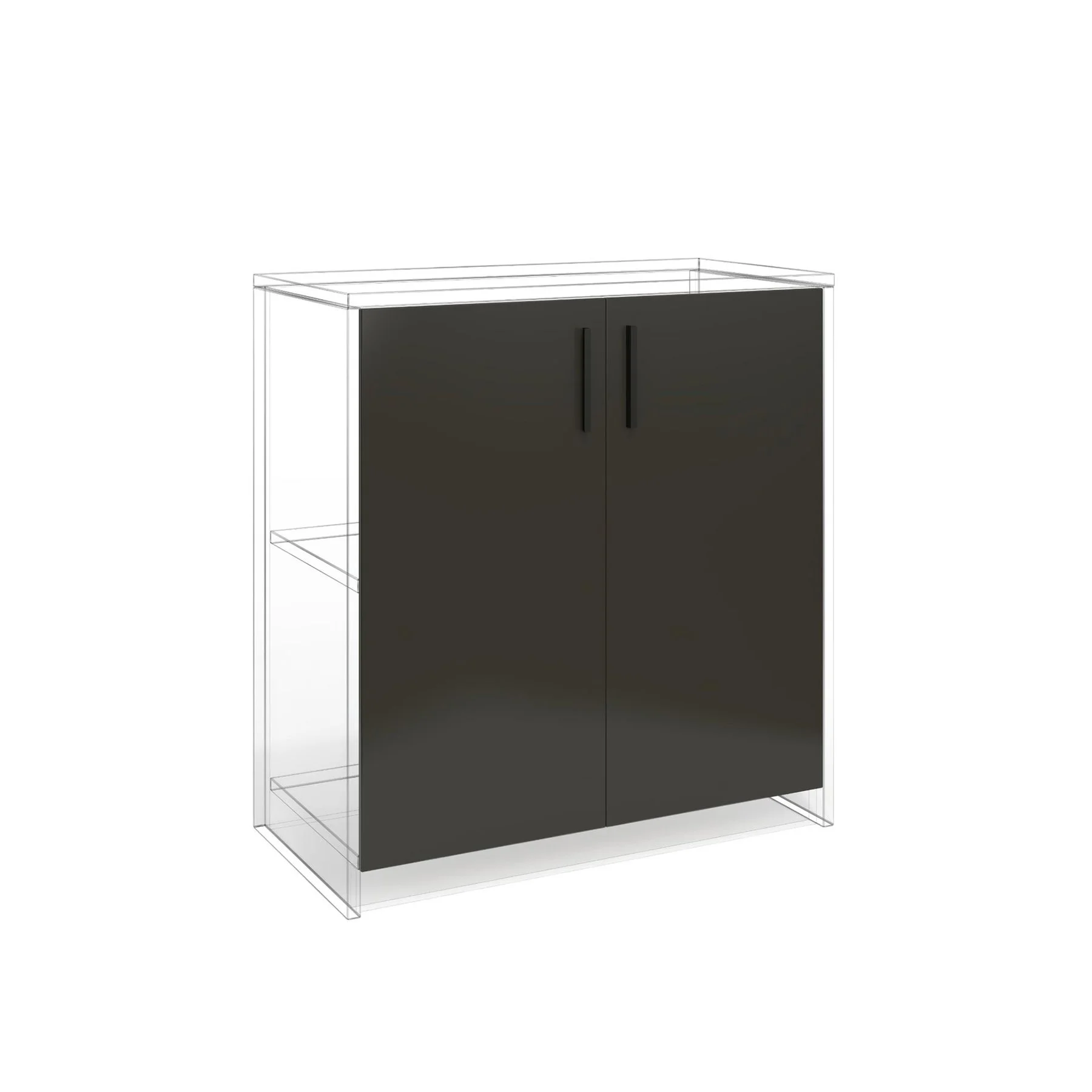 Врата RFG RV3 Milano, 380 х 18 х 760 mm, ПДЧ 18 mm, 2 броя в комплект, тъмносива