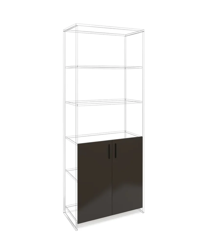 Врата RFG RV3 Milano, 380 х 18 х 760 mm, ПДЧ 18 mm, 2 броя в комплект, тъмносива