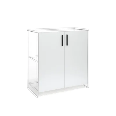 Врата RFG RV3 Monaco S4, 380 х 18 х 760 mm, ПДЧ 18 mm, 2 броя в комплект, бяла