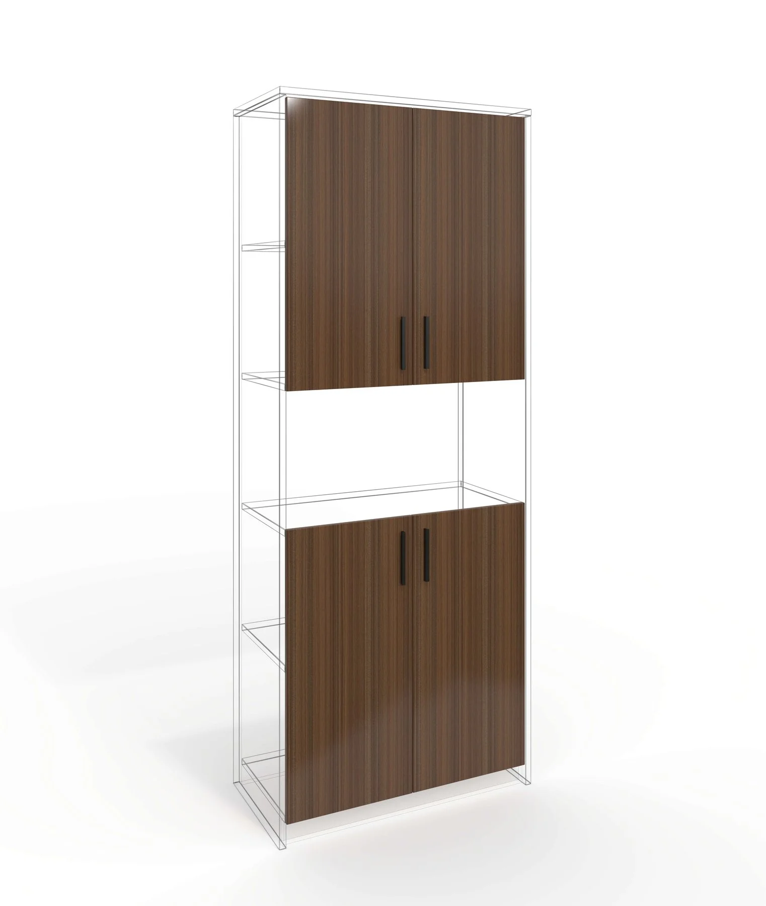 Врата RFG RV3 Elmaz, 380 х 18 х 760 mm, ПДЧ 18 mm, 4 броя в комплект, австралийски дъб