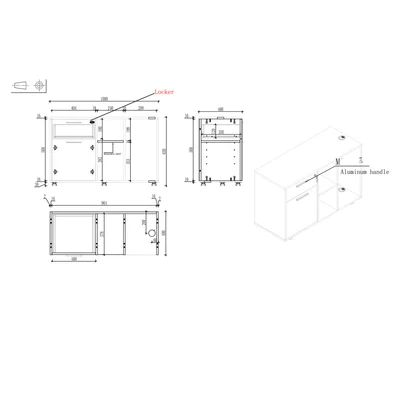 Шкаф RFG Monaco, 1000 х 400 х 630 mm, ПДЧ, бряст и бяло