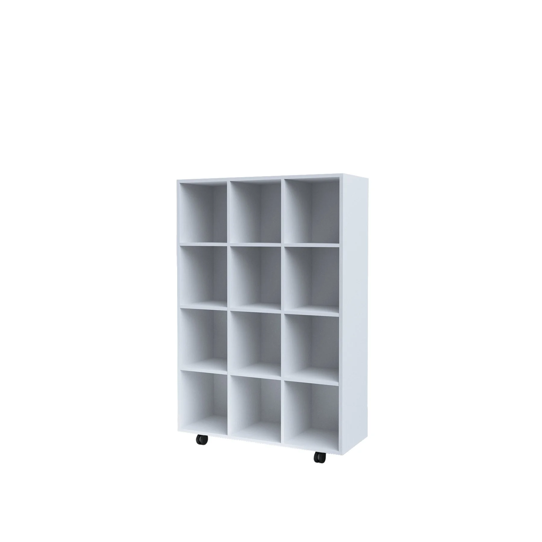 Шкаф RFG, с 12 клетки, с колелца, 1040 х 400 х 1500 mm, ПДЧ, бял