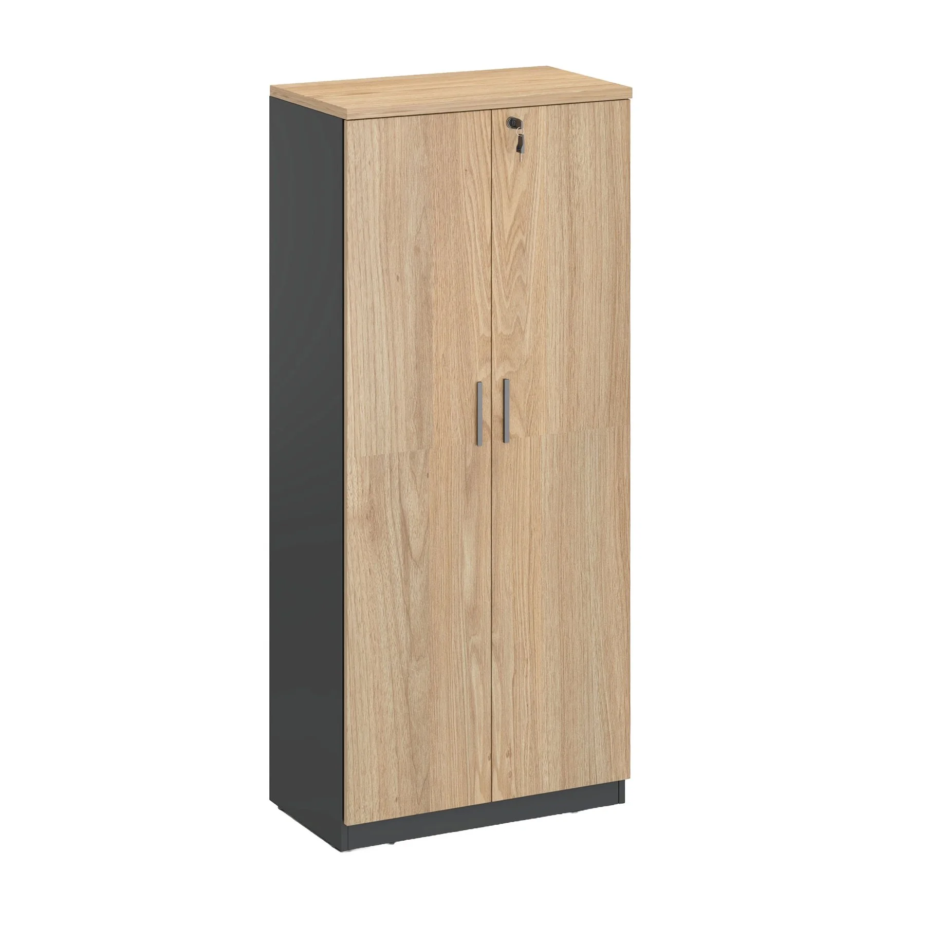 Шкаф RFG Monaco, 700 x 400 x 1600 mm, ПДЧ, бряст и черно