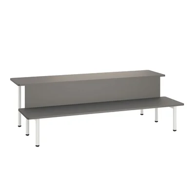 Подиум RFG Uni, 2400 x 1175 x 750 mm, тъмносив корпус, бял метал