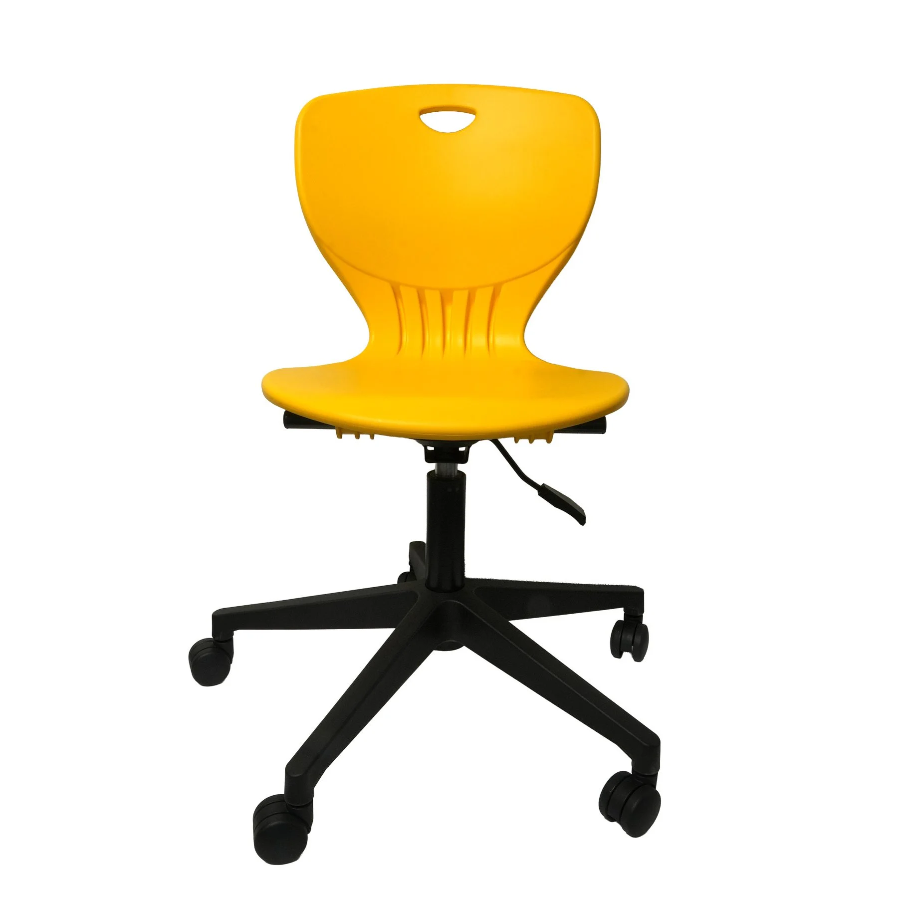 Ученически стол RFG Maxima Move Black, полипропилен, до 120 kg, жълт