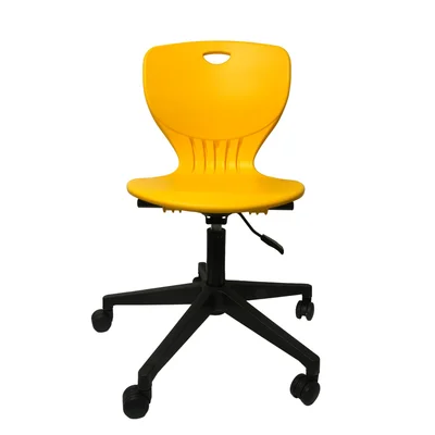 Ученически стол RFG Maxima Move Black, полипропилен, до 120 kg, жълт