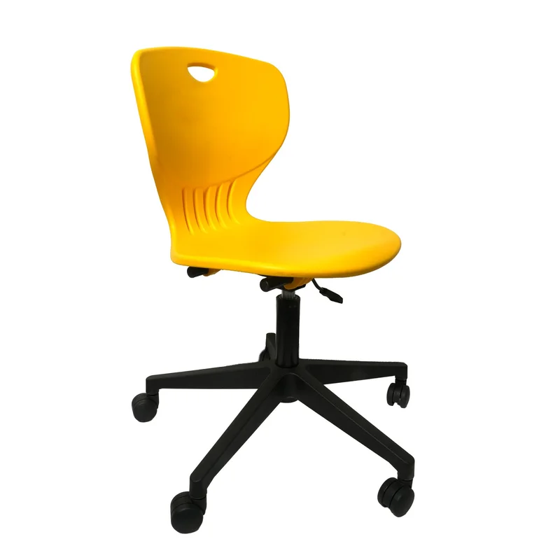 Ученически стол RFG Maxima Move Black, полипропилен, до 120 kg, жълт