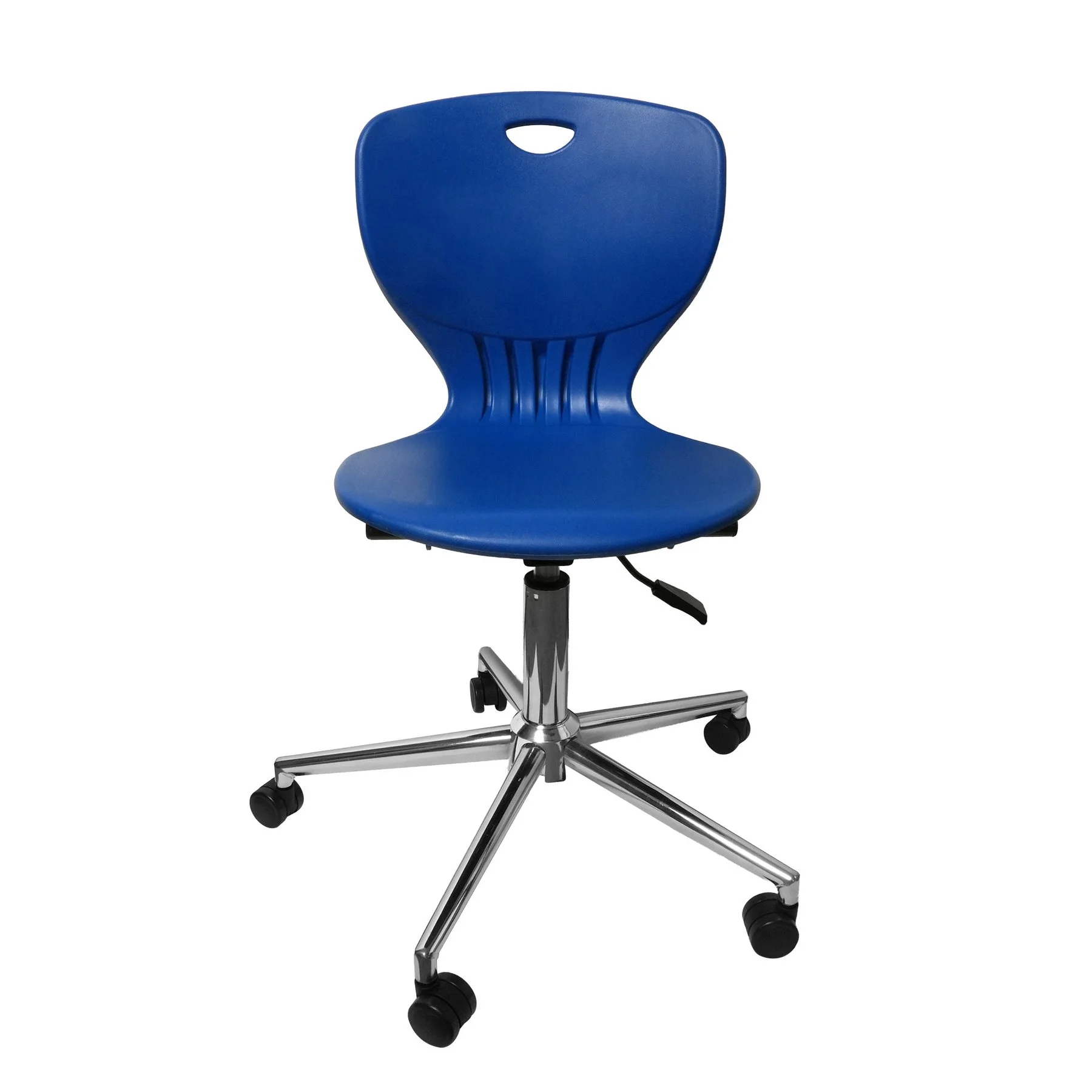 Ученически стол RFG Maxima Move Chrome, полипропилен, до 120 kg, син, 2 броя в комплект