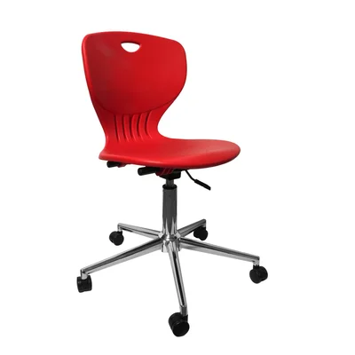 Ученически стол RFG Maxima Move Chrome, полипропилен, до 120 kg, червен
