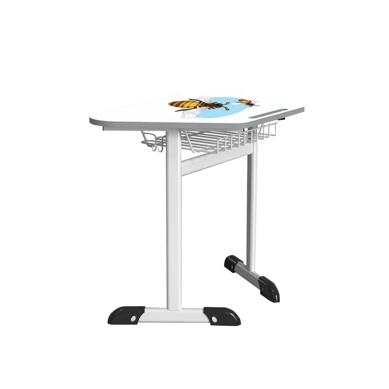 Ученическа маса RFG Jam, едноместна, от I до IV клас, 700 х 500 х 670 mm, MDF, сива