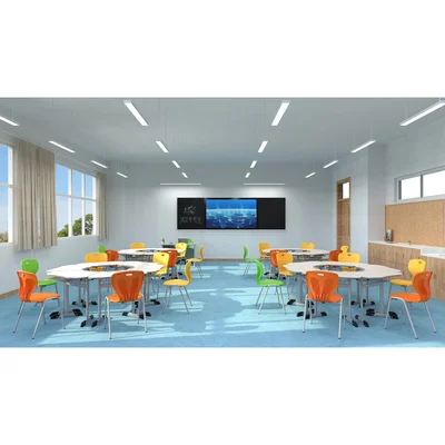Ученическа маса RFG Jam, едноместна, от V до VIII клас, 700 х 500 х 710 mm, MDF, сива