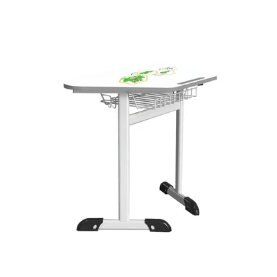 Ученическа маса RFG Jam, едноместна, от V до VIII клас, 700 х 500 х 710 mm, MDF, сива