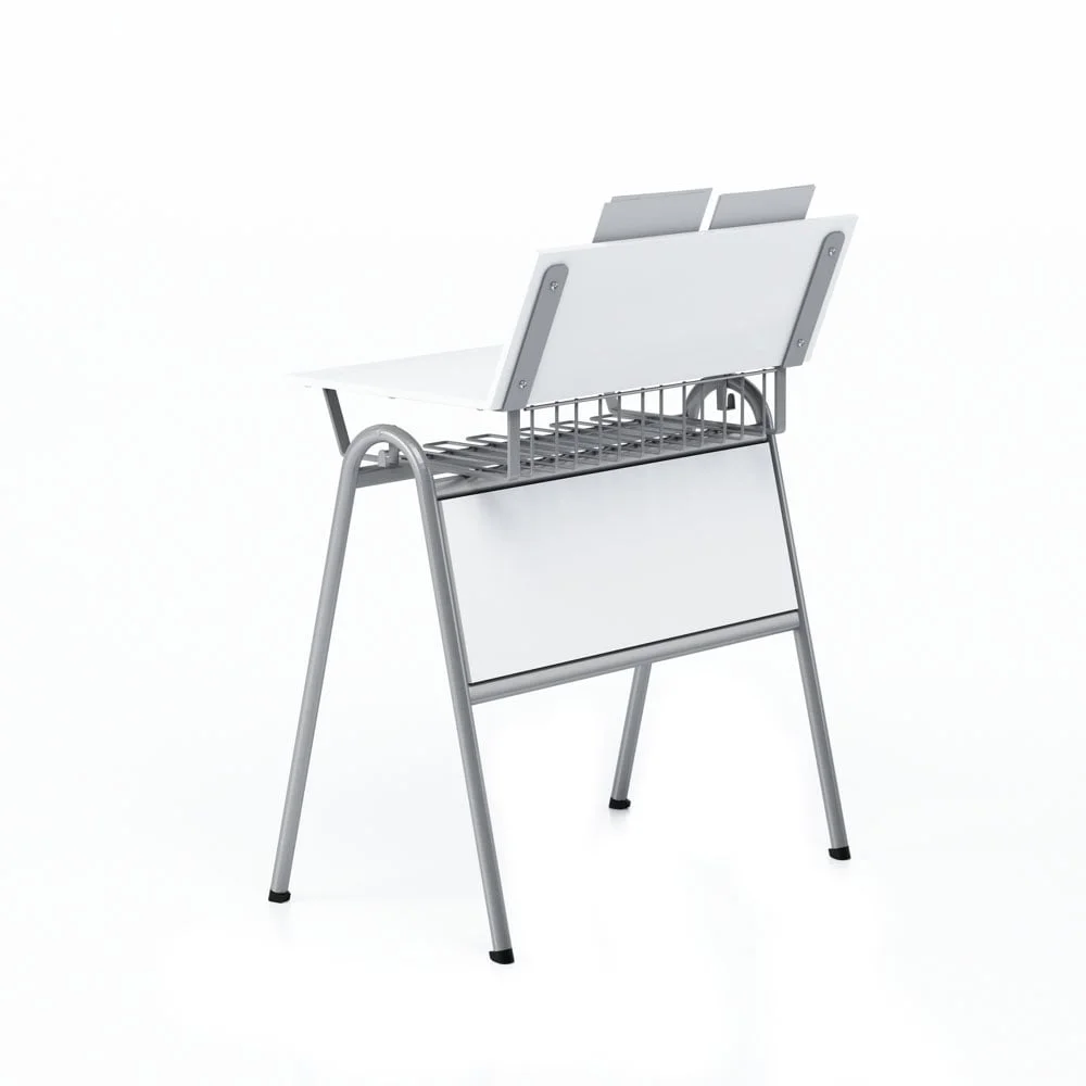 Маса по музика RFG Letme, над VII клас, 700 х 500 х 750 mm, сив плот, сив метал