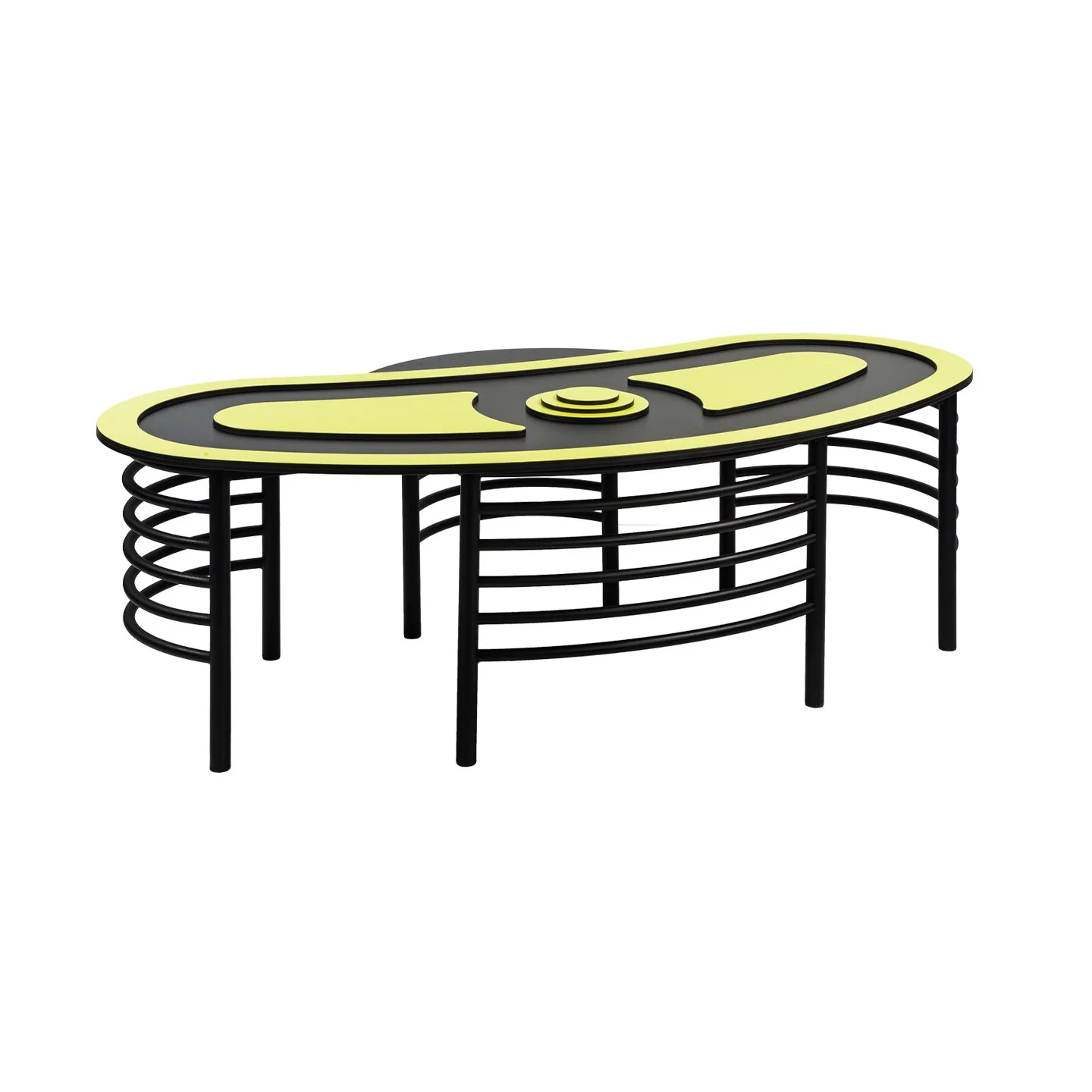Маса по роботика RFG Lime, над VIII клас, 2500 х 1320 х 773 mm, ПДЧ плот, черна