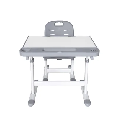 Ергономичен чин и стол RFG Ergo Tech 403X, ученически, MDF плот, метални крака, сив