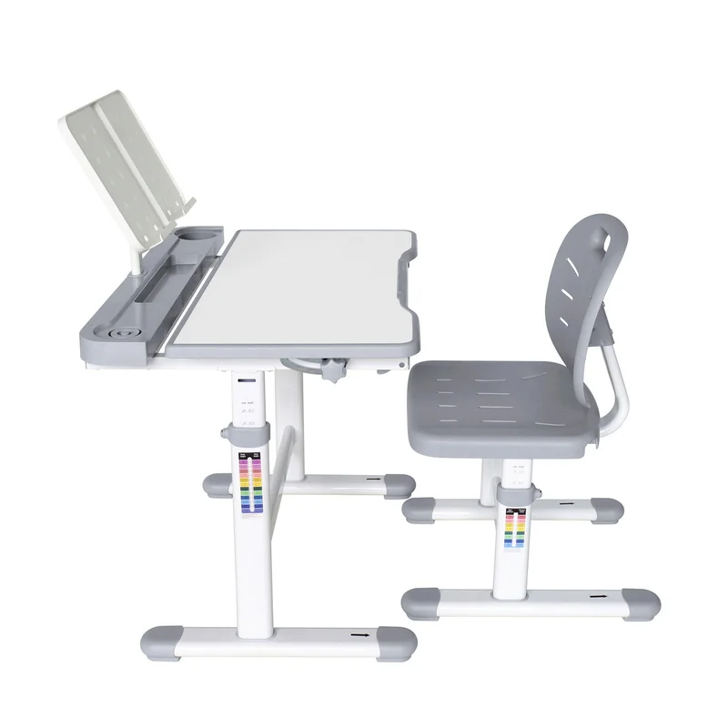 Ергономичен чин и стол RFG Ergo Tech 403X, ученически, MDF плот, метални крака, сив