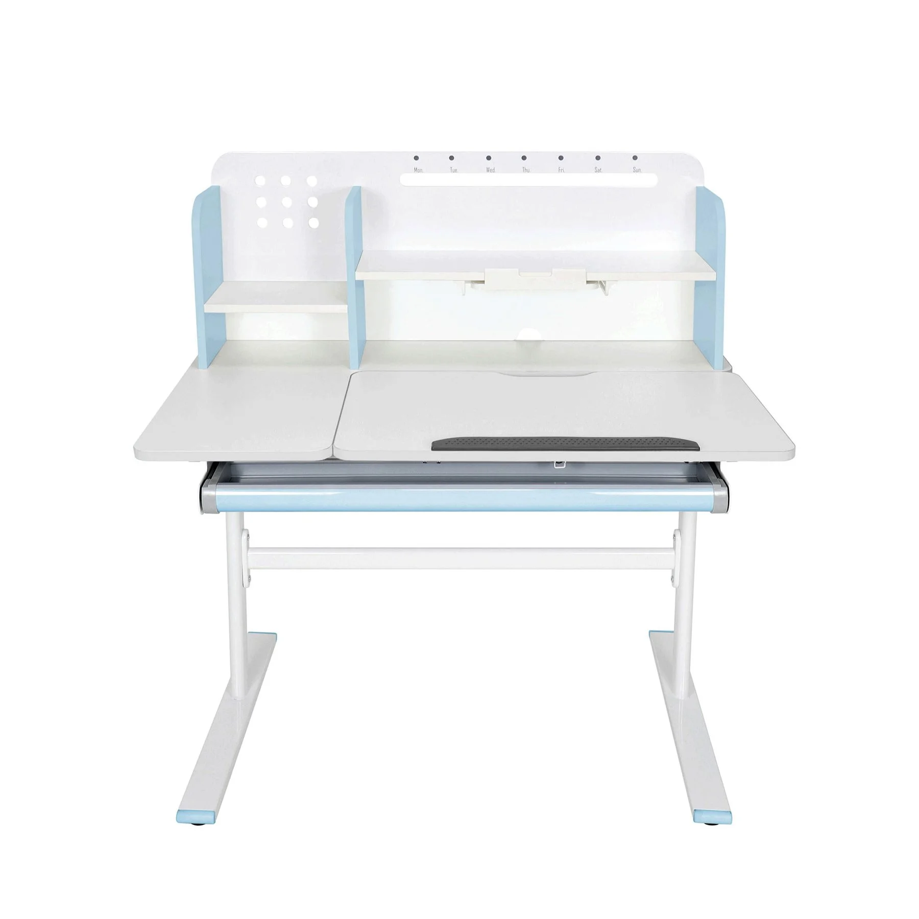 Бюро RFG с регулируема височина Ergo Light 1003A, MDF плот, метални крака, синьо
