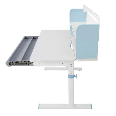 Бюро RFG с регулируема височина Ergo Light 1003A, MDF плот, метални крака, синьо