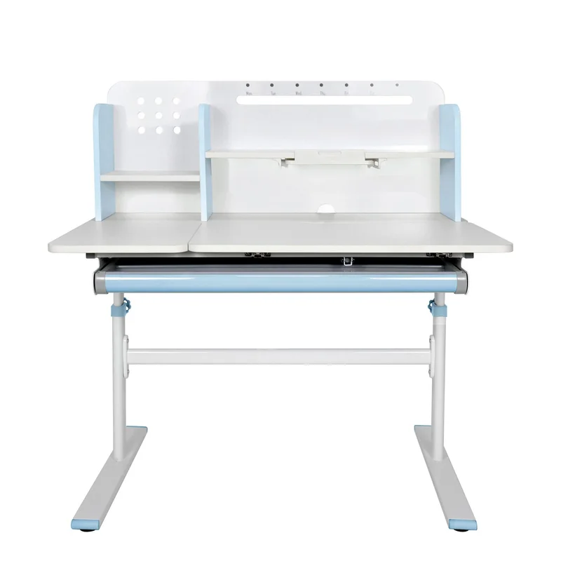 Бюро RFG с регулируема височина Ergo Light 1003A, MDF плот, метални крака, синьо