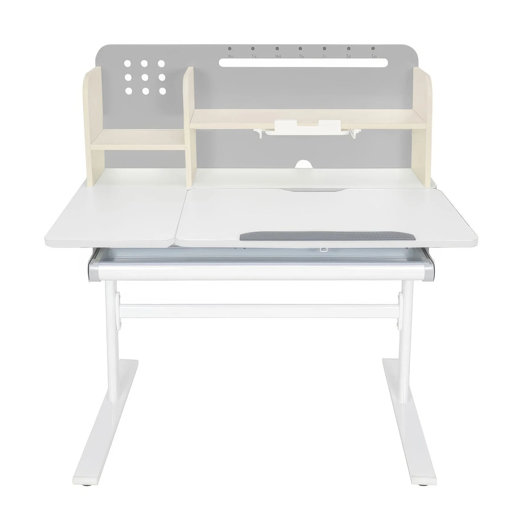Бюро RFG с регулируема височина Ergo Light 1003A, MDF плот, метални крака, сиво