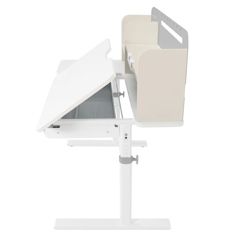 Бюро RFG с регулируема височина Ergo Light 1003A, MDF плот, метални крака, сиво