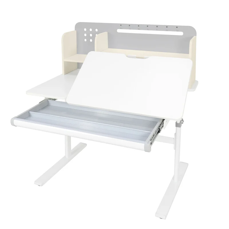 Бюро RFG с регулируема височина Ergo Light 1003A, MDF плот, метални крака, сиво
