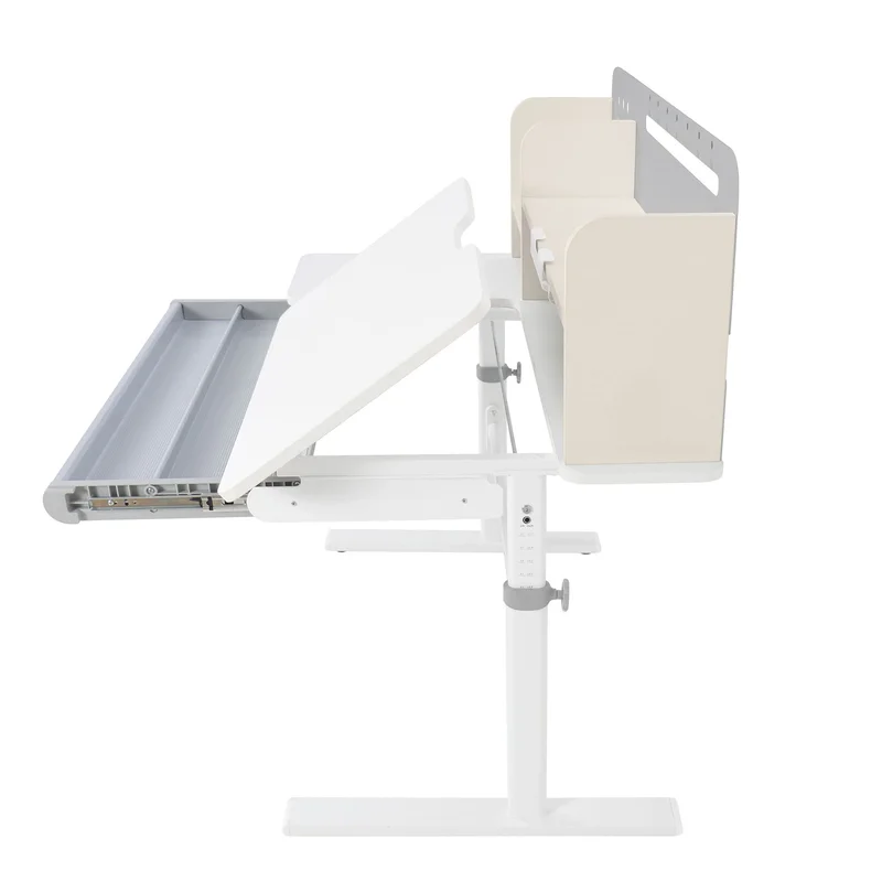 Бюро RFG с регулируема височина Ergo Light 1003A, MDF плот, метални крака, сиво