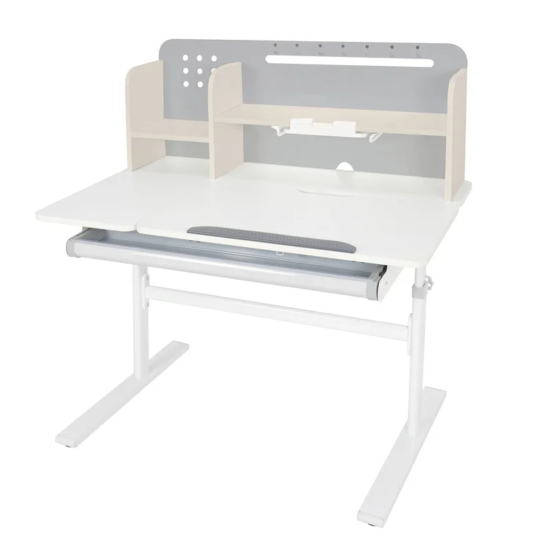 Бюро RFG с регулируема височина Ergo Light 1003A, MDF плот, метални крака, сиво