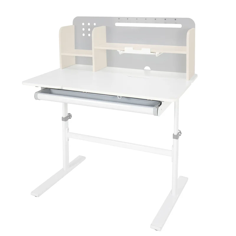 Бюро RFG с регулируема височина Ergo Light 1003A, MDF плот, метални крака, сиво