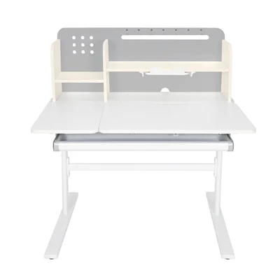 Бюро RFG с регулируема височина Ergo Light 1003A, MDF плот, метални крака, сиво