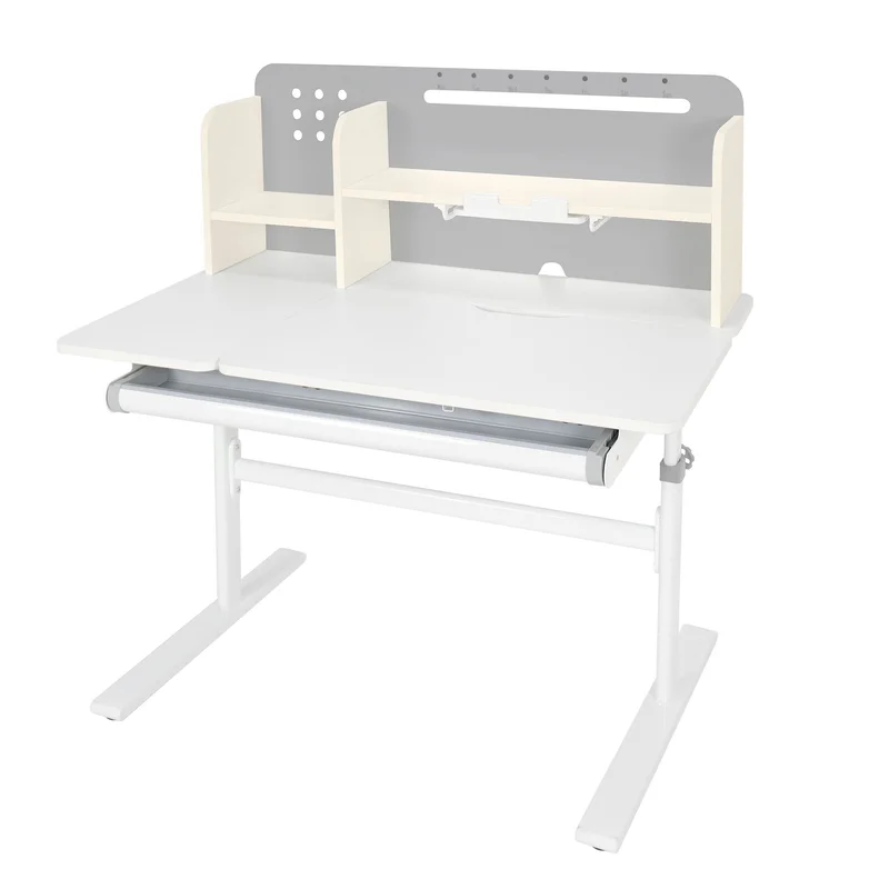 Бюро RFG с регулируема височина Ergo Light 1003A, MDF плот, метални крака, сиво