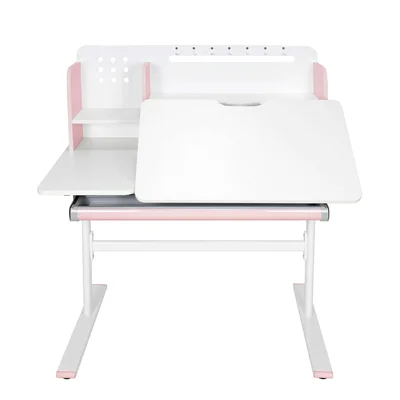 Бюро RFG с регулируема височина Ergo Light 1003A, MDF плот, метални крака, розово