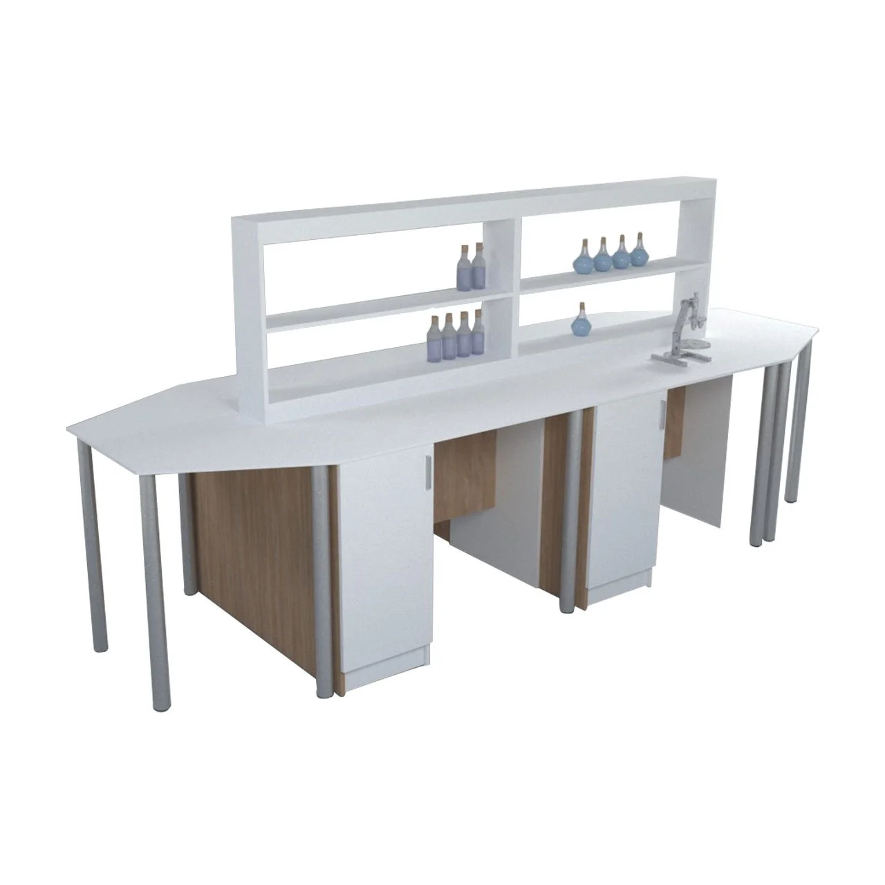 Лабораторен остров RFG Labo, 3600 х 1200 х 1638 mm, HPL плот