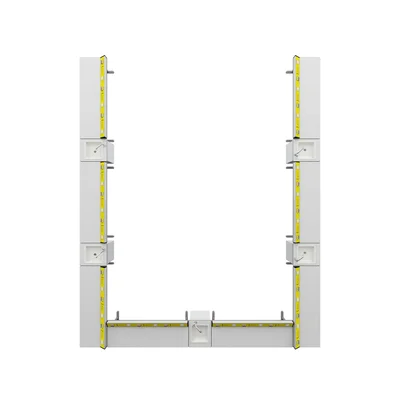 Ученическа маса RFG Flat, лабораторна, над VII клас, 180 х 60 х 75 cm, метални крака, жълто-бяла