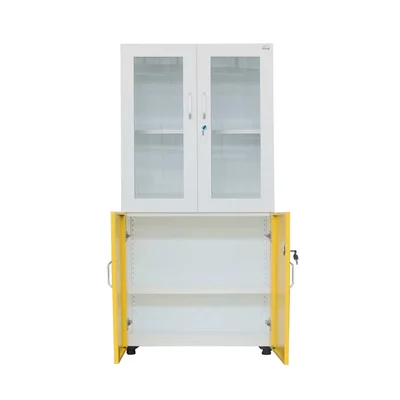 Шкаф RFG, лабораторен, 800 х 400 х 1650 mm, жълто-бял
