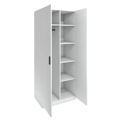 Гардероб RFG Monaco, с рафтове, 800 х 550 х 2000 mm, ПДЧ 18 mm, бял