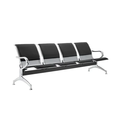 Посетителска пейка RFG Берн, с 4 места, екокожа, метални крака, 2360 х 680 х 770 mm