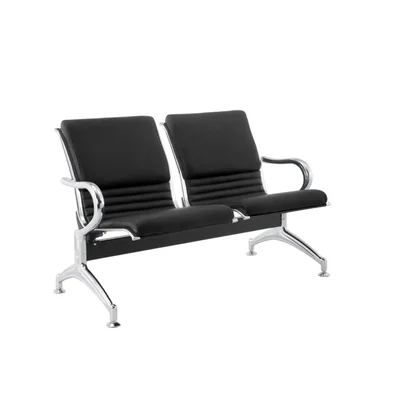 Посетителска пейка RFG Валета, с 2 места, екокожа, метални крака, 1230 х 680 х 770 mm