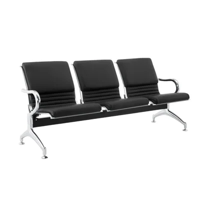 Посетителска пейка RFG Валета, с 3 места, екокожа, метални крака, 1800 х 680 х 770 mm