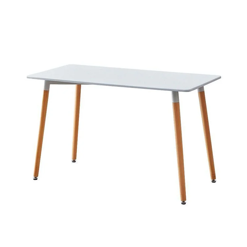 Маса RFG Vassy Wood, MDF, 1400 х 700 х 740 mm, MDF 25 mm, бял плот, метални крака